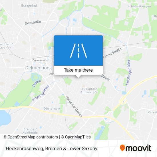 Heckenrosenweg map
