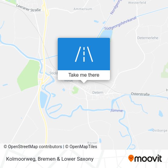 Kolmoorweg map
