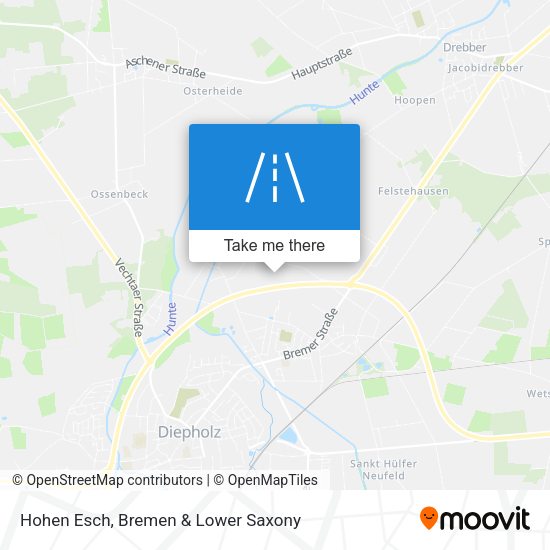 Hohen Esch map