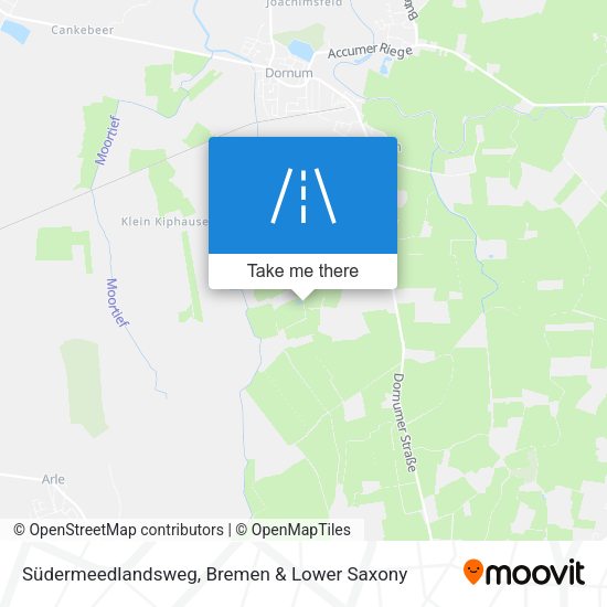 Südermeedlandsweg map
