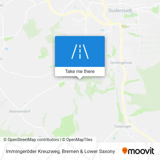 Карта Immingeröder Kreuzweg