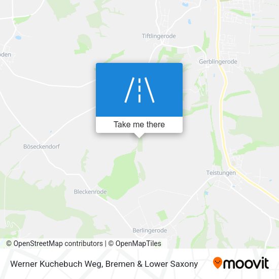 Werner Kuchebuch Weg map