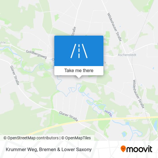 Krummer Weg map