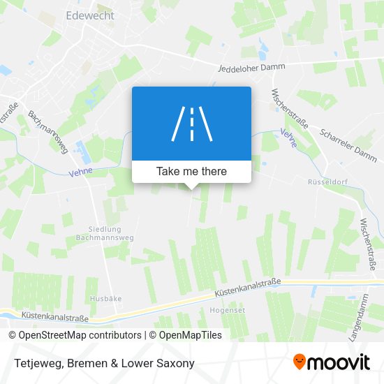 Tetjeweg map