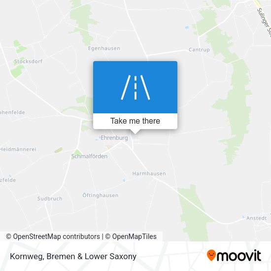 Kornweg map