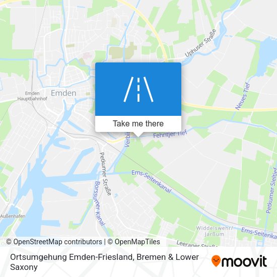 Ortsumgehung Emden-Friesland map