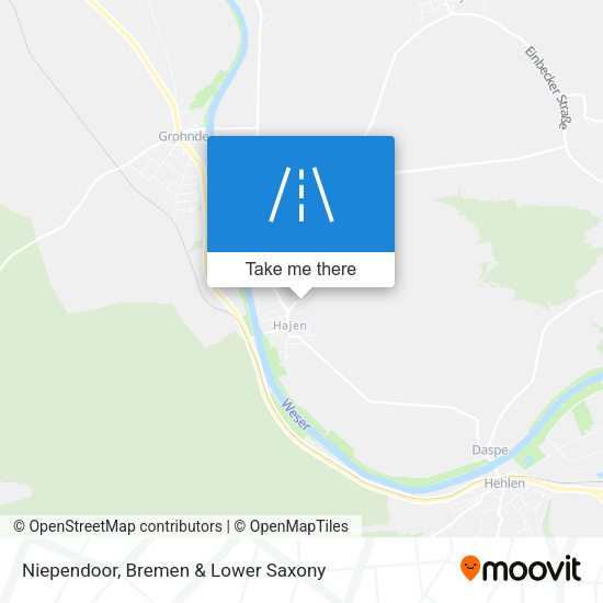 Niependoor map