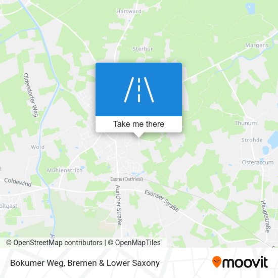 Bokumer Weg map
