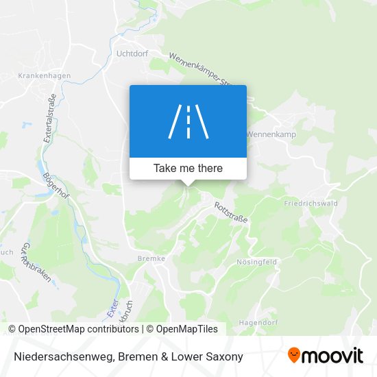 Niedersachsenweg map