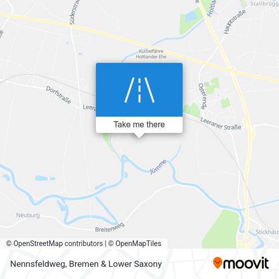 Nennsfeldweg map