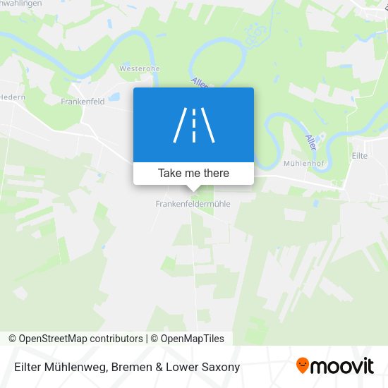 Eilter Mühlenweg map