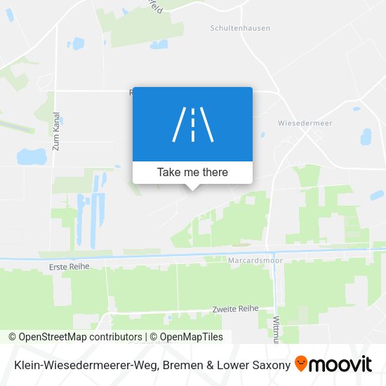 Klein-Wiesedermeerer-Weg map