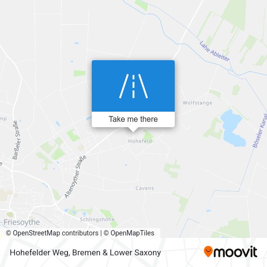 Hohefelder Weg map
