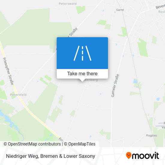 Niedriger Weg map