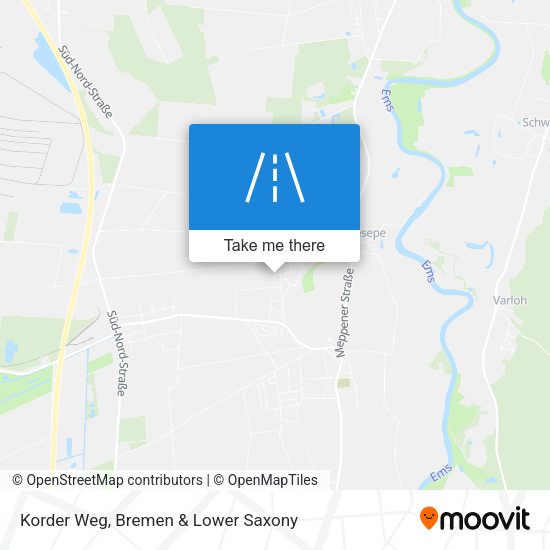Korder Weg map
