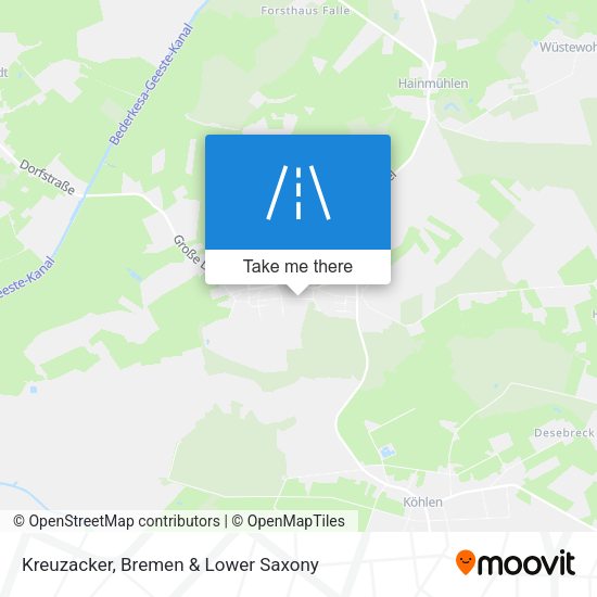 Kreuzacker map