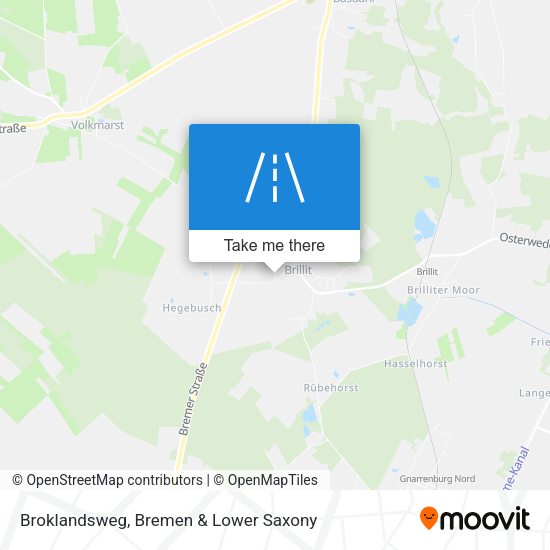 Broklandsweg map