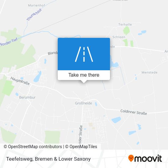 Teefelsweg map