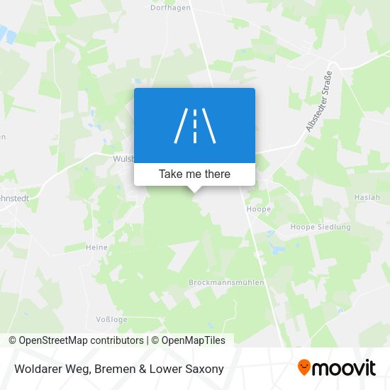 Woldarer Weg map