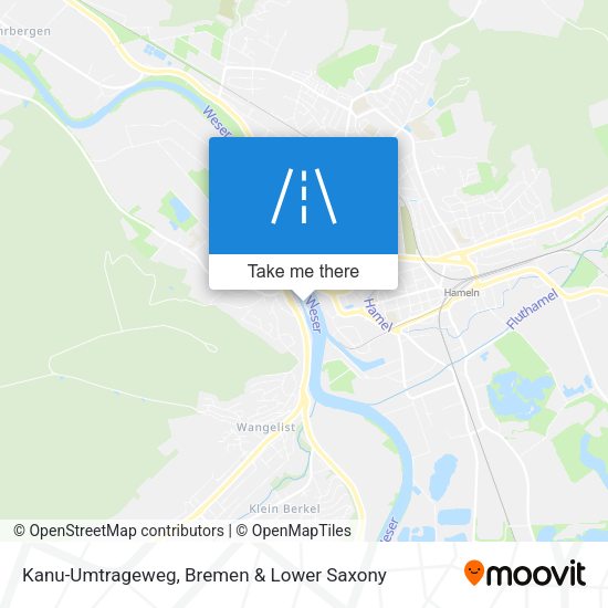 Kanu-Umtrageweg map