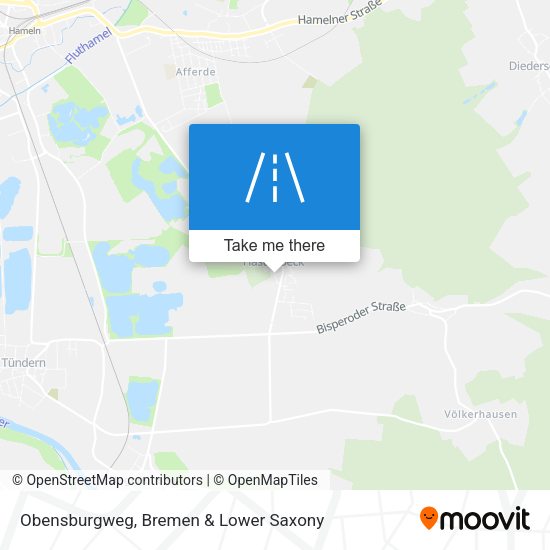 Obensburgweg map