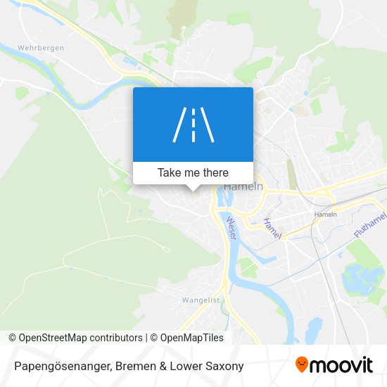 Papengösenanger map