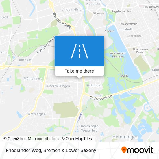 Friedländer Weg map