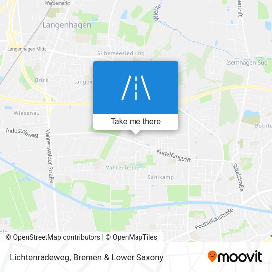 Lichtenradeweg map