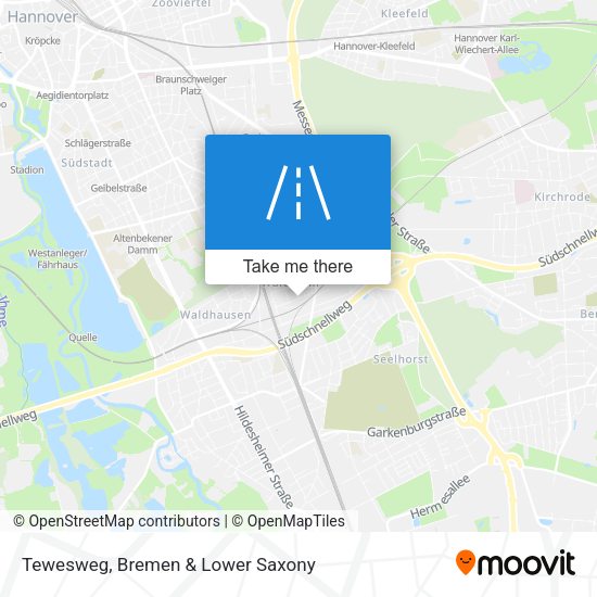 Tewesweg map