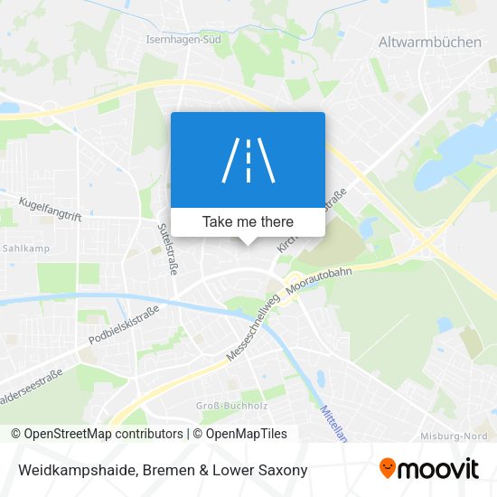 Weidkampshaide map
