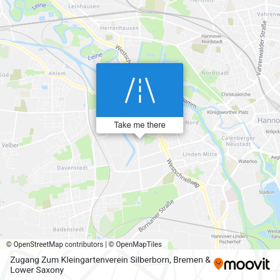Zugang Zum Kleingartenverein Silberborn map