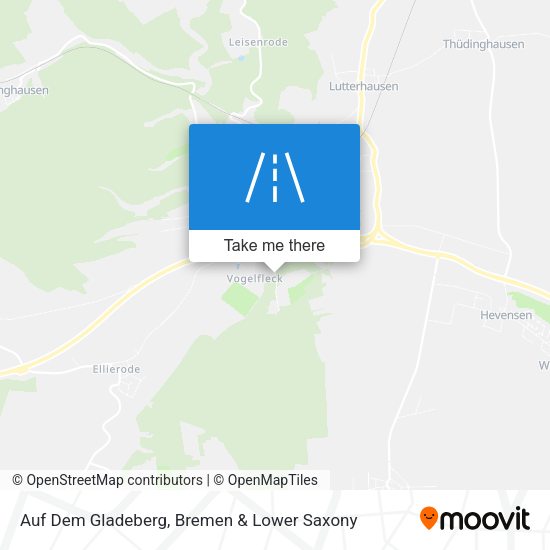 Auf Dem Gladeberg map