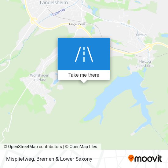 Misplietweg map