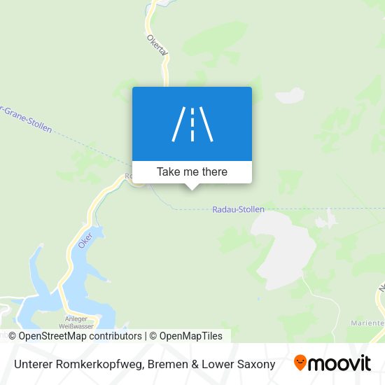 Unterer Romkerkopfweg map