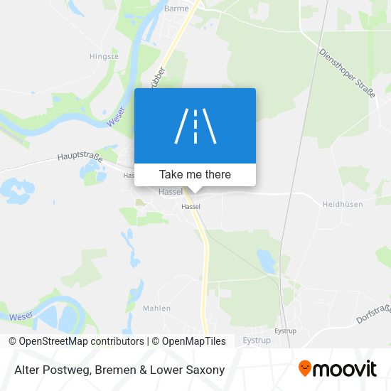 Alter Postweg map