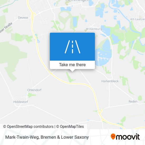 Mark-Twain-Weg map
