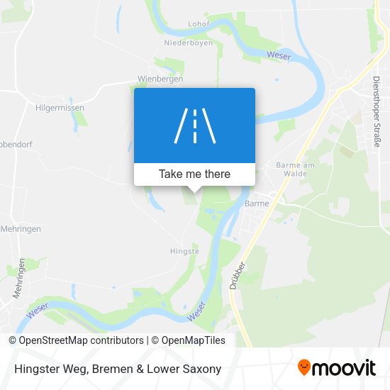Hingster Weg map