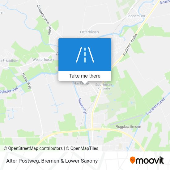 Alter Postweg map