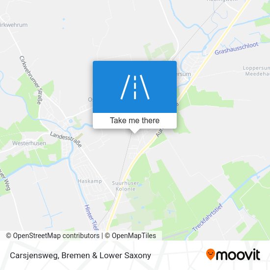 Carsjensweg map