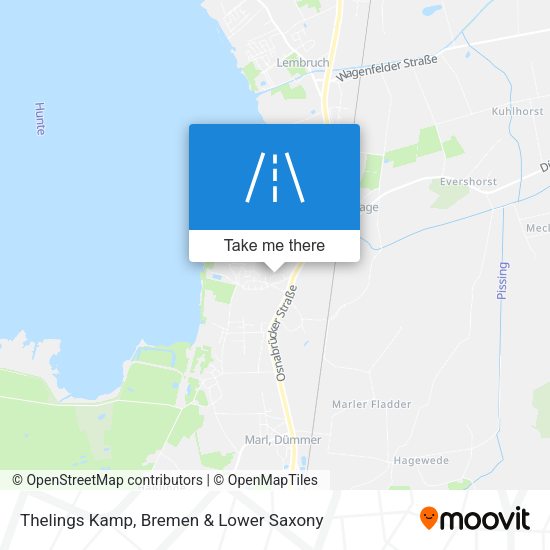 Thelings Kamp map