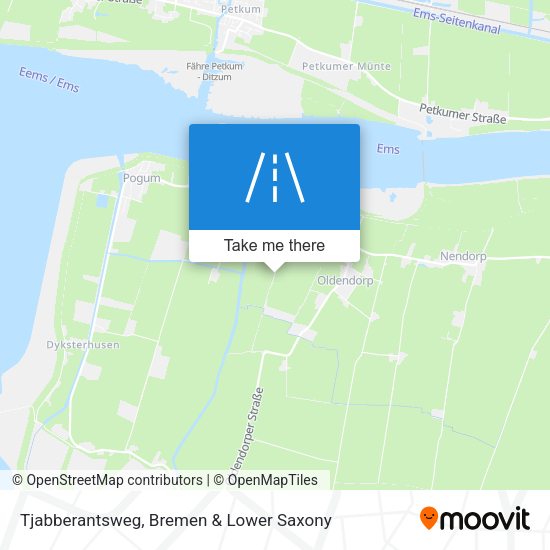 Tjabberantsweg map