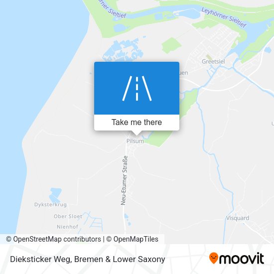 Dieksticker Weg map