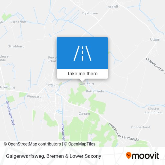 Galgenwarfsweg map