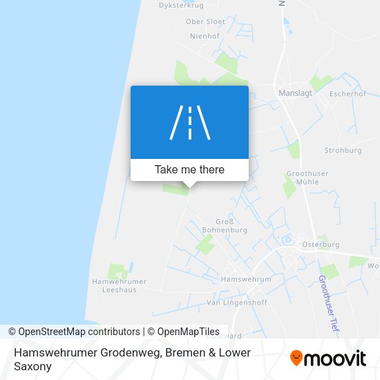 Hamswehrumer Grodenweg map