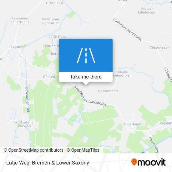 Lütje Weg map