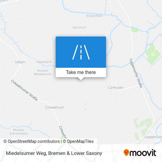 Miedelsumer Weg map