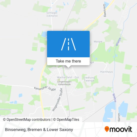 Binsenweg map