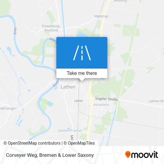 Corveyer Weg map