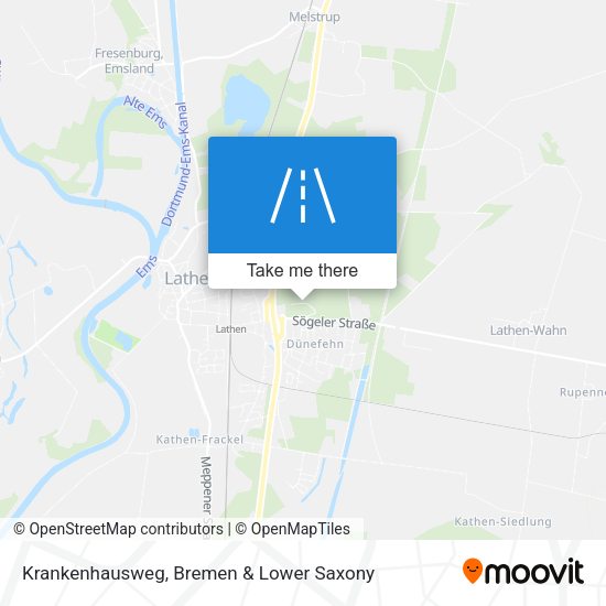 Krankenhausweg map