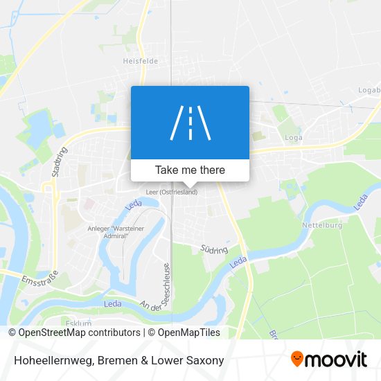Hoheellernweg map